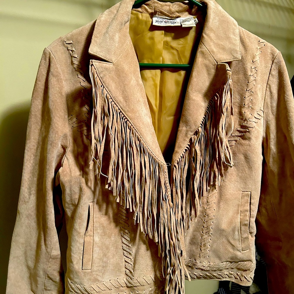 Newport News Jeanology Collection Tan Suede Jacket | Size 10